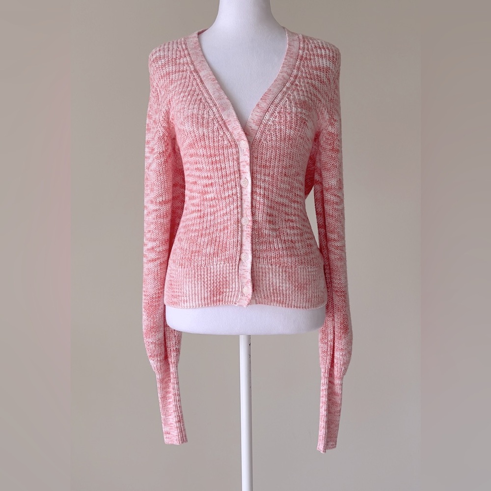 PAIGE Bastille V-Neck Balloon Sleeve Cardigan NWOT Size Large